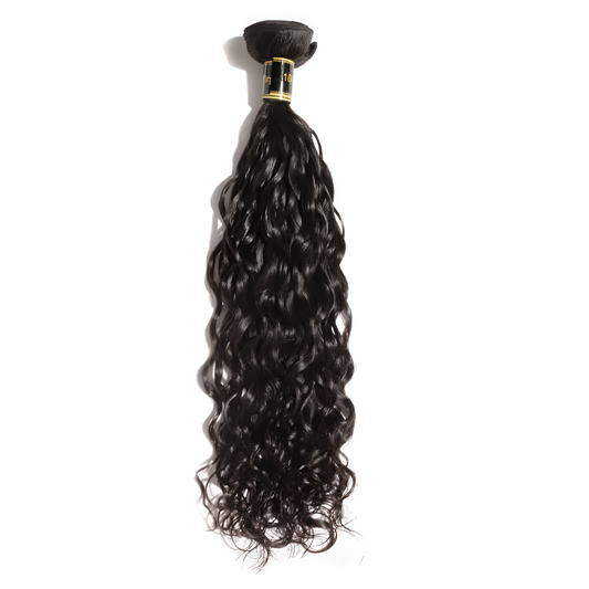 Natural Wave Natural Black Virgin Hair with 13X4 Frontal - Bundle of 4