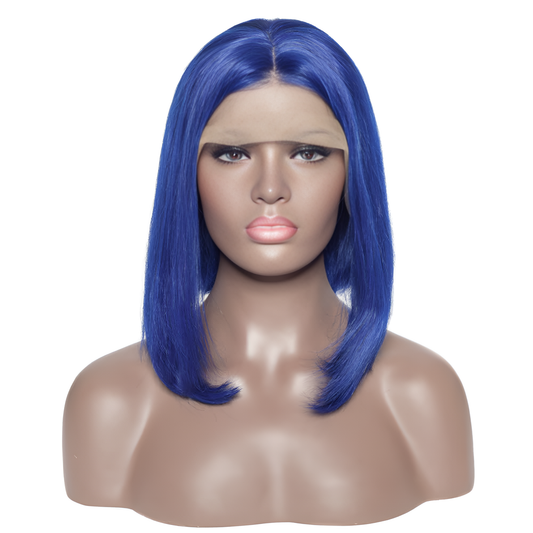 Straight Blue 13x4-Lace Front Bob Wig