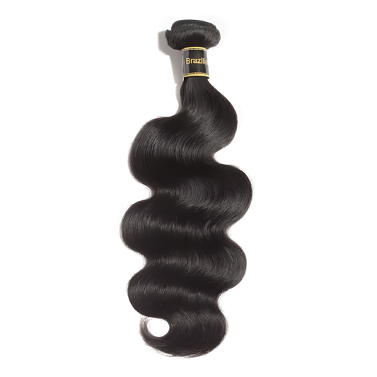 Body Wave Natural Black virgin hair with 13X4 Frontal- Bundle of 4