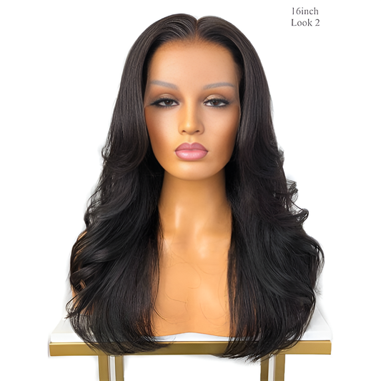 Body Wave Natural Black 13X6 - Frontal Glue less Wig