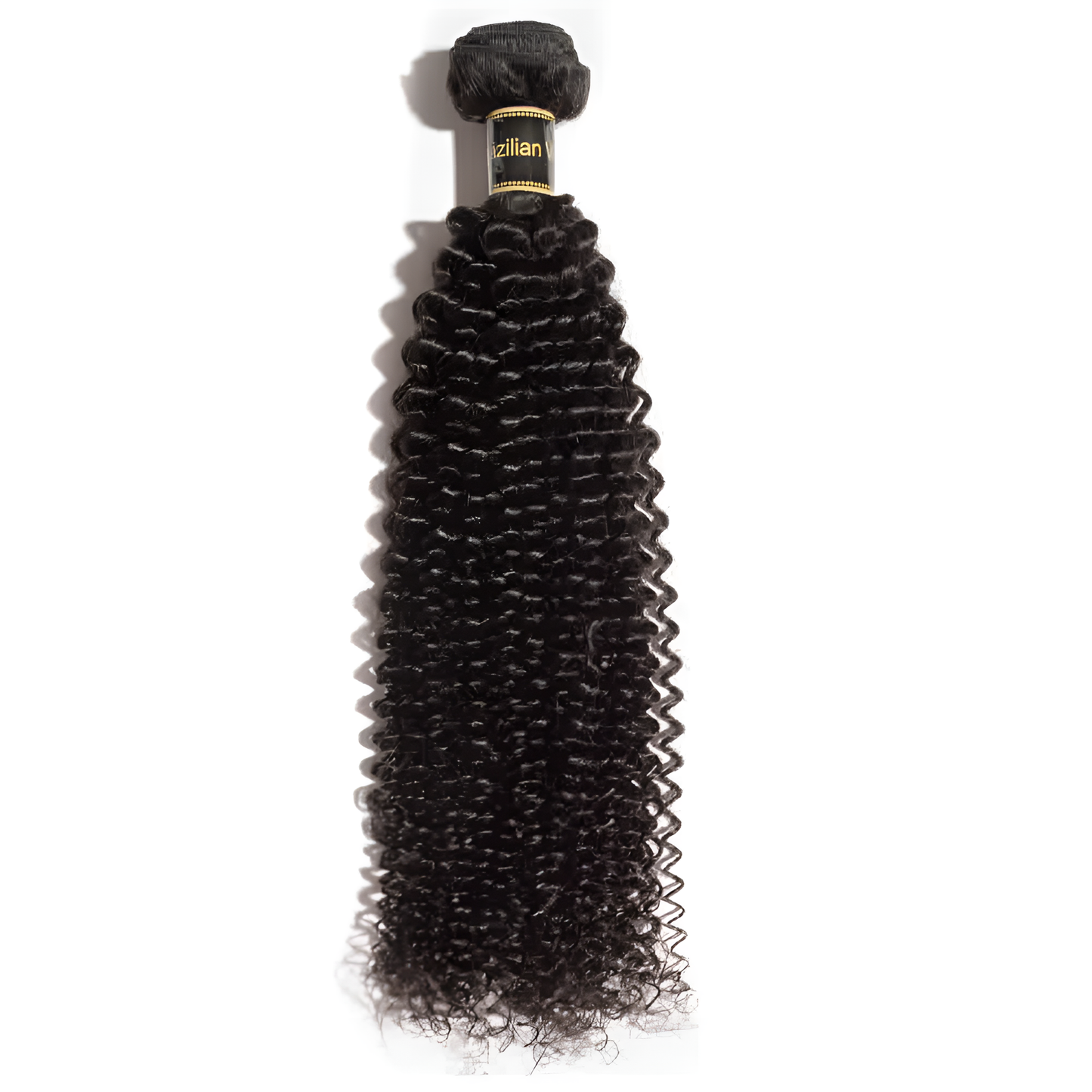 Kinky Curly Natural Black Virgin Hair with 4X4 Closure - Bundle of 4