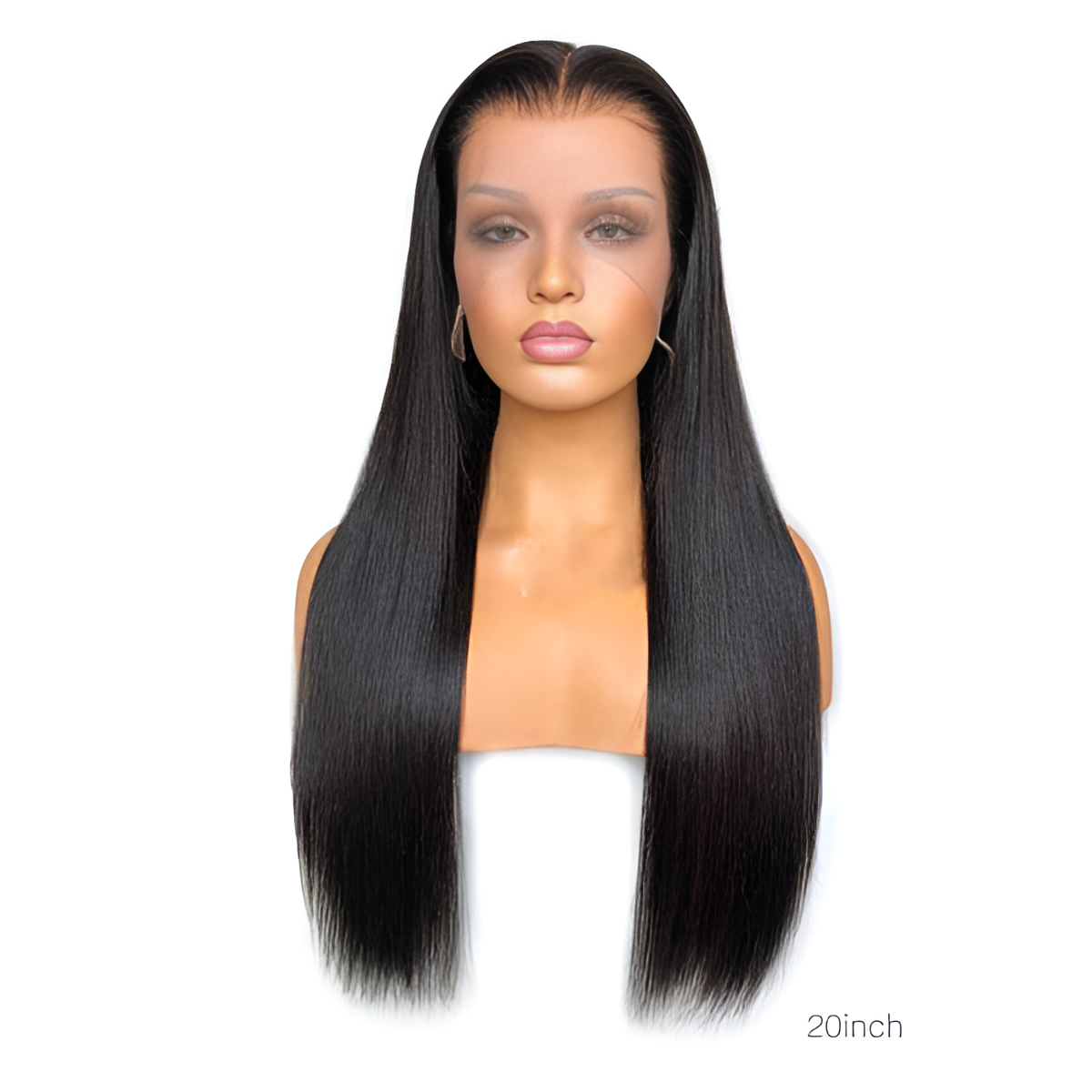 Straight Natural Black 13X6-Frontal Glue less Wig