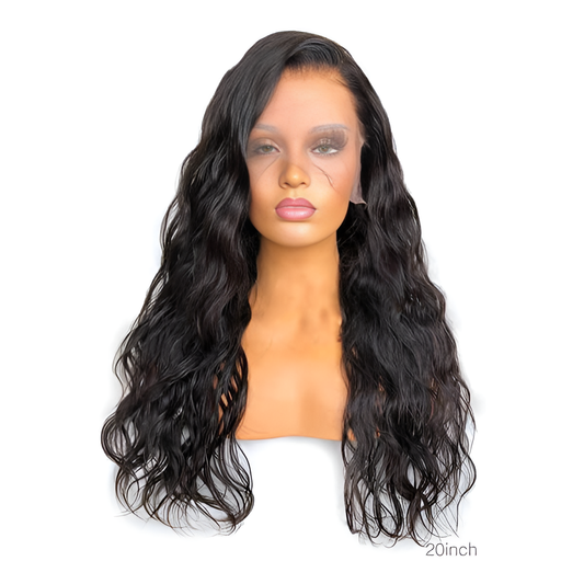 Natural Wave Natural Black 13X6-Frontal Glue less Wig