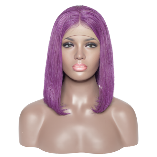 Straight Purple 13x4-Lace Front Bob Wig