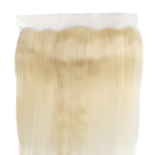 Straight Blonde-613 Hair with straight 13X4 Frontal - Bundle of 4