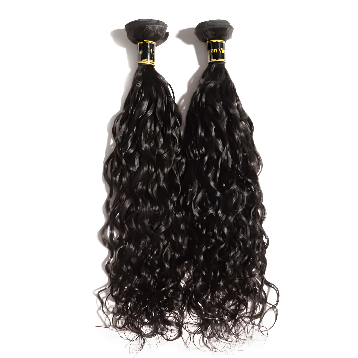 Natural Wave Natural Black Virgin Hair with 13X4 Frontal - Bundle of 4