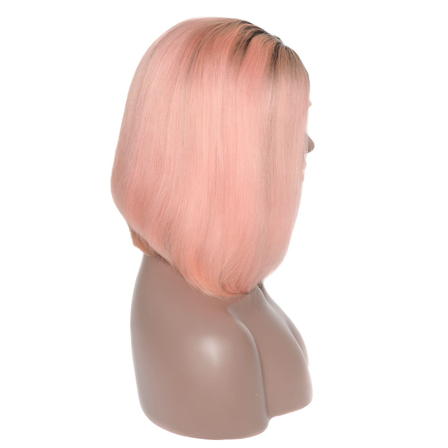 Straight Natural Black-Pink Bob Wig