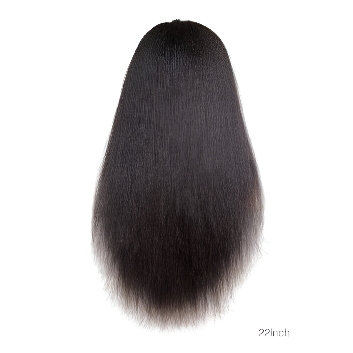 Kinky Straight Natural Black 13X6 - Frontal Glue less Wig