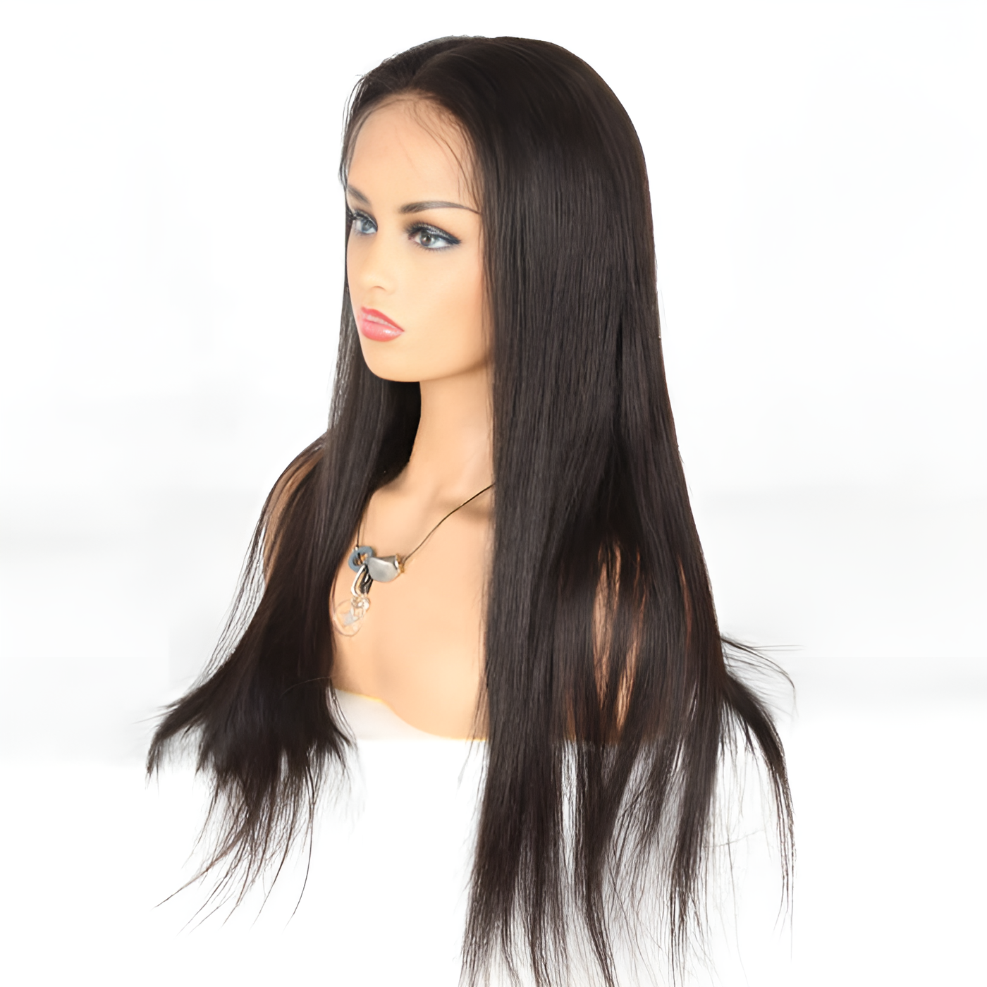 Straight Natural Black 13X4 - Frontal Glue less Wig