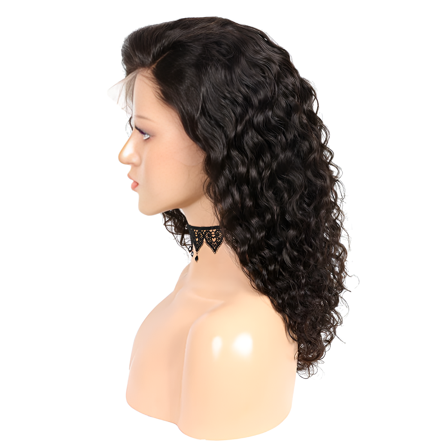 Water Wave Natural Black 13X4 - Frontal Glue less Wig