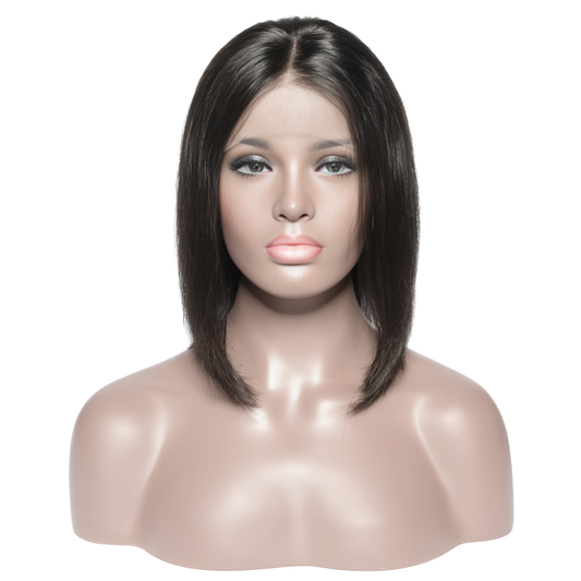 Straight Natural Black 13x4-Lace Front Bob Wig