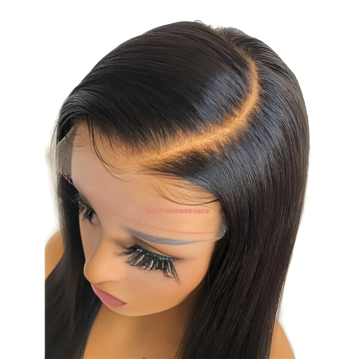 Straight Natural Black 13X6-Frontal Glue less Wig