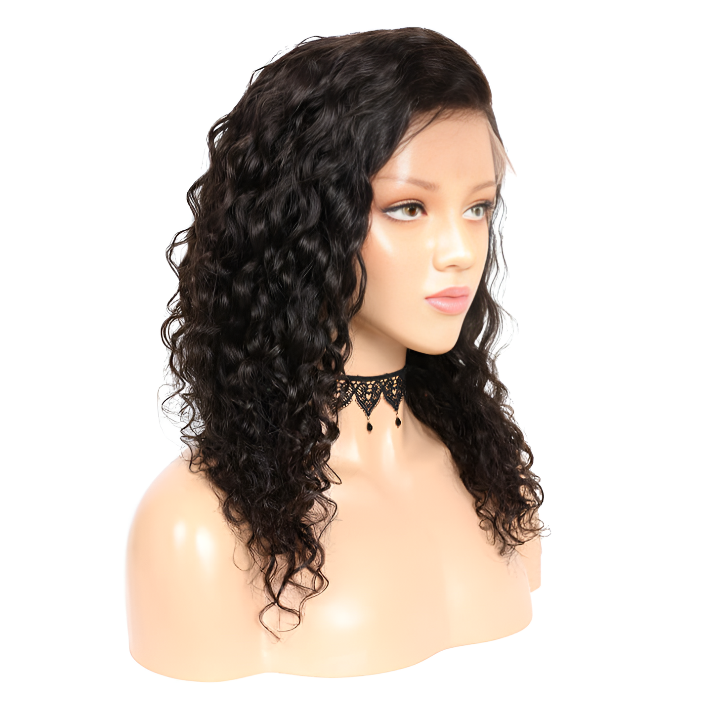 Water Wave Natural Black 13X4 - Frontal Glue less Wig