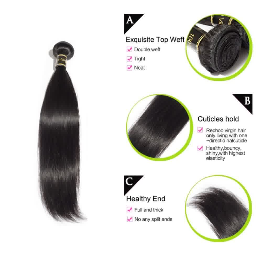 Straight Virgin Hair - Bundle of 3