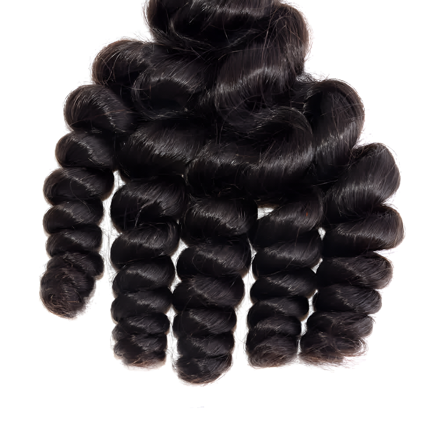 Loose Curly Virgin Hair with 4X4 Closure- Bundle of 4