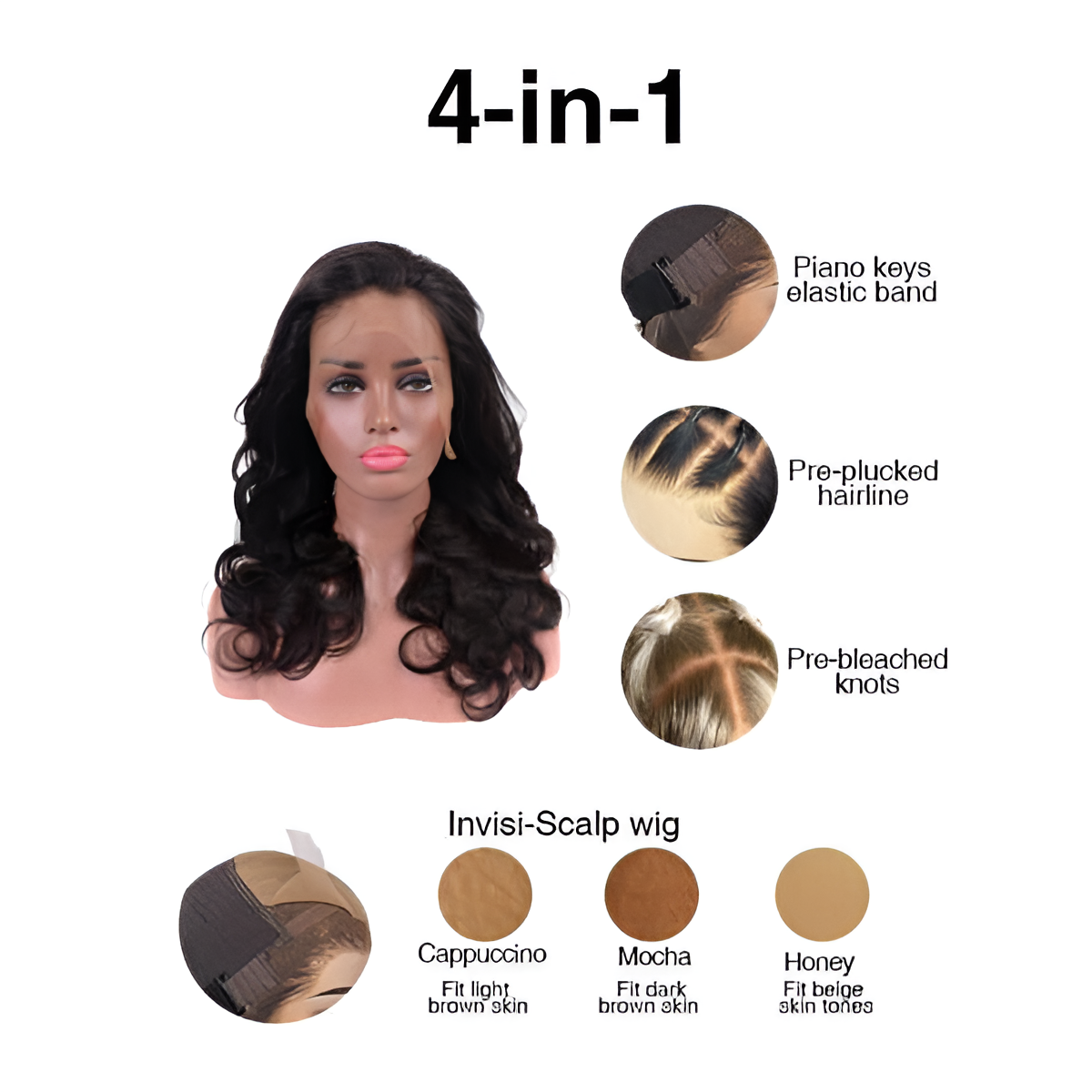 Loose Wave Natural Black 13X6 - Frontal Glue less Wig