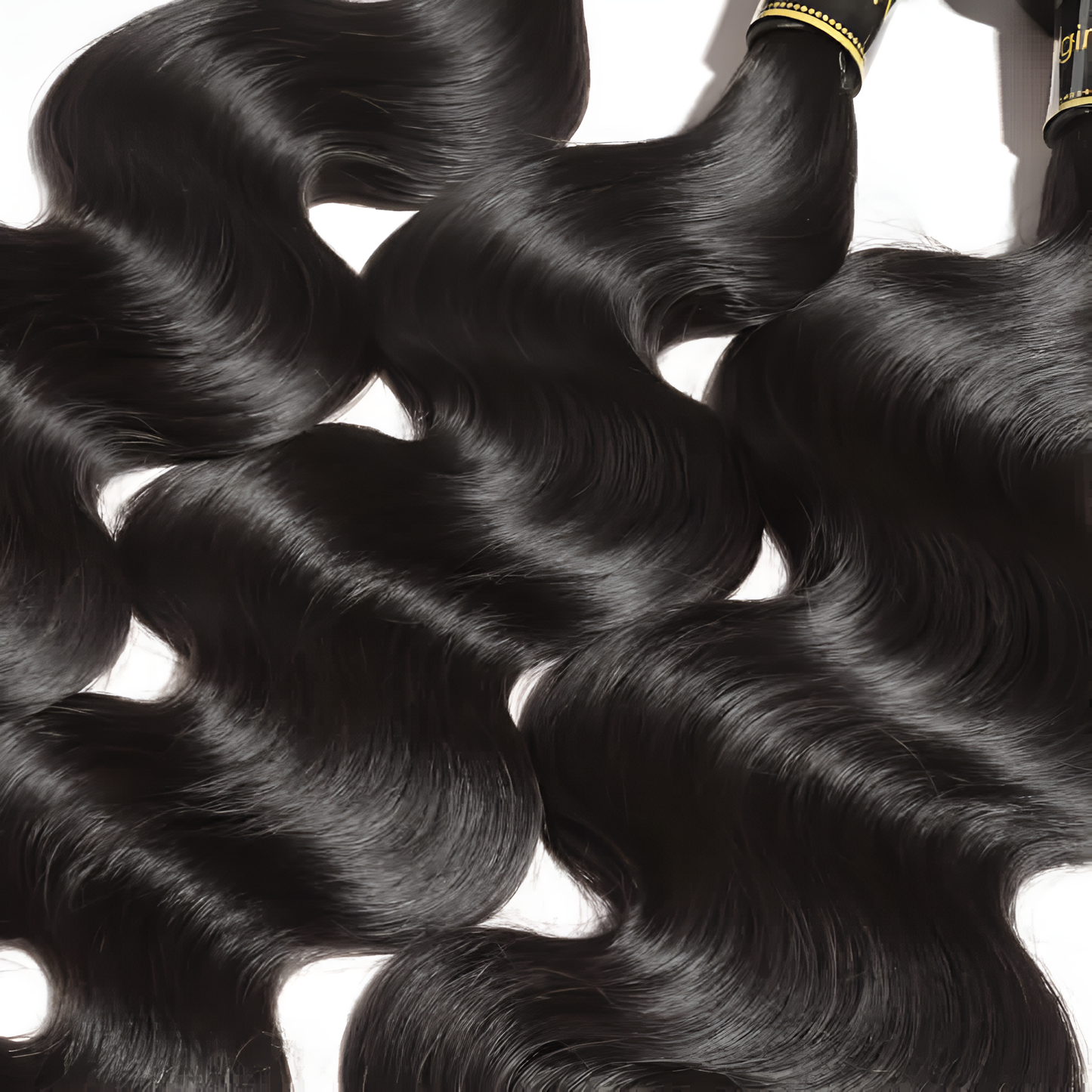 Body Wave Natural Black virgin hair with 13X4 Frontal- Bundle of 4