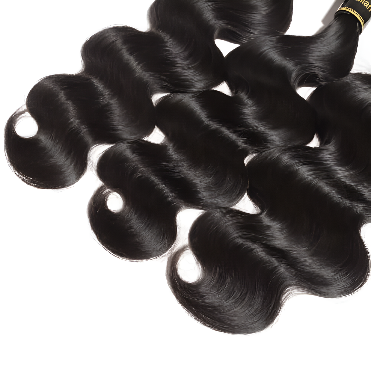 Body Wave Natural Black virgin hair with 13X4 Frontal- Bundle of 4