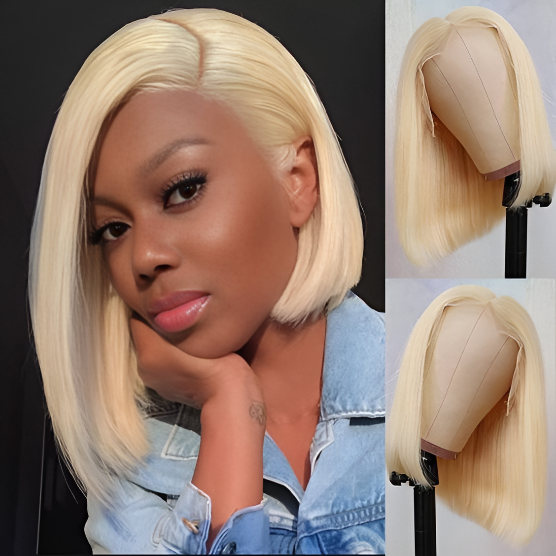 Straight 613-Blonde 13x4-Lace Front Bob Wig