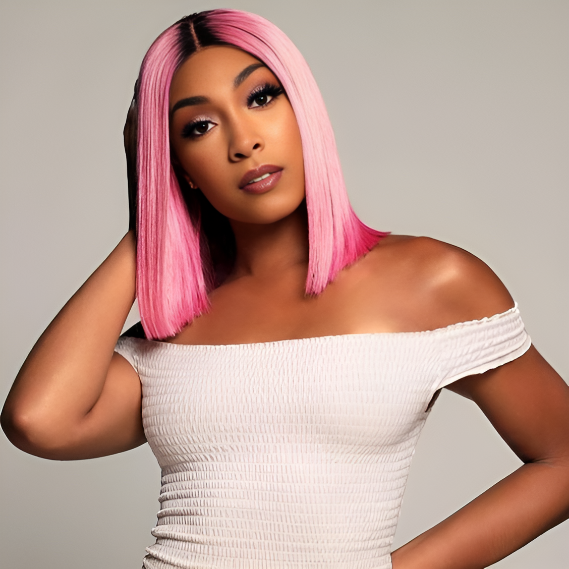 Straight Ombre Pink 13x4-Lace Front Bob Wig